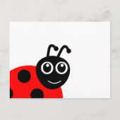 Cute Smiling Ladybug Cartoon Briefkaart (Voorkant)