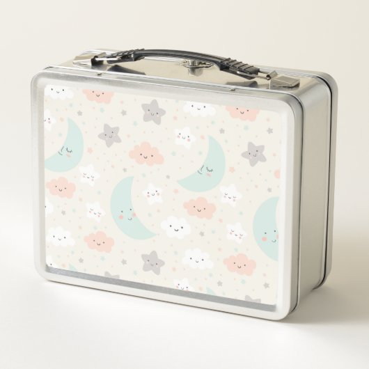 Cute Smiling Pastel Sky Pattern (Achterkant)