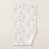 Cute Smiling Pastel Sky Pattern Bad Handdoek (Handdoek)