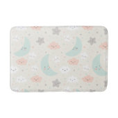 Cute Smiling Pastel Sky Pattern Badmat (Voorkant)