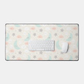 Cute Smiling Pastel Sky Pattern Bureaumat (Keyboard & Muis)