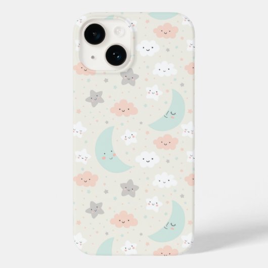 Cute Smiling Pastel Sky Pattern Case-Mate iPhone Case (Achterkant)