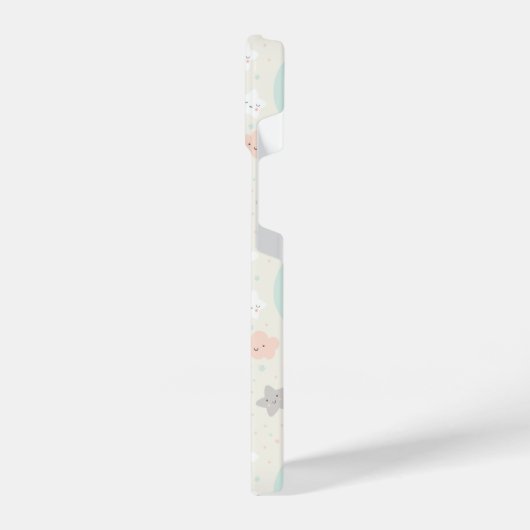 Cute Smiling Pastel Sky Pattern iPhone Hoesje (Linkerkant)