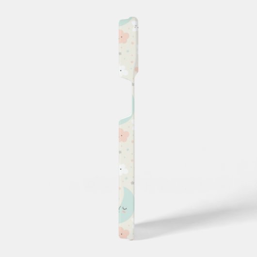 Cute Smiling Pastel Sky Pattern iPhone Hoesje (Rechterkant)