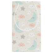 Cute Smiling Pastel Sky Pattern Klein Cadeauzakje (Achterkant)