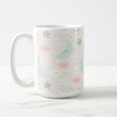 Cute Smiling Pastel Sky Pattern Koffiemok (Links)