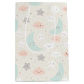 Cute Smiling Pastel Sky Pattern Medium Cadeauzakje (Voorkant)