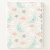 Cute Smiling Pastel Sky Pattern Notitieboek (Achterkant)