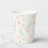 Cute Smiling Pastel Sky Pattern Papieren Bekers (Rechts)