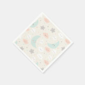 Cute Smiling Pastel Sky Pattern Servet (Hoek)