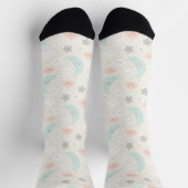 Cute Smiling Pastel Sky Pattern Sokken (Top)