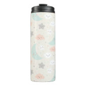 Cute Smiling Pastel Sky Pattern Thermosbeker (Voorkant)