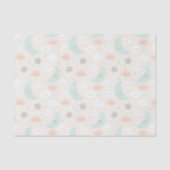 Cute Smiling Pastel Sky Pattern Tissuepapier (Voorkant)