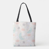 Cute Smiling Pastel Sky Pattern Tote Bag (Achterkant)