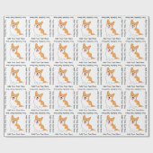 Cute Smiling Pembroke Welsh Corgi Dog Cadeaupapier (Vlak)