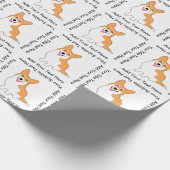 Cute Smiling Pembroke Welsh Corgi Dog Cadeaupapier (Hoek)