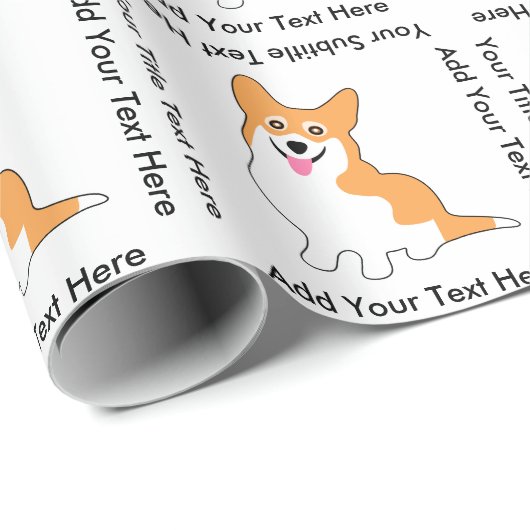 Cute Smiling Pembroke Welsh Corgi Dog Cadeaupapier (Rol Hoek)