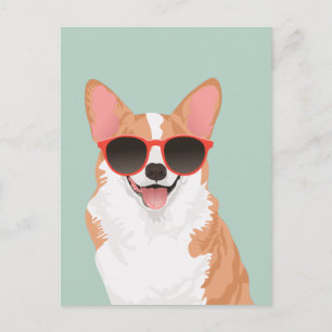 Cute Smiling Pembroke Welsh Corgi voor Hondenliefh Briefkaart