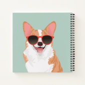 Cute Smiling Pembroke Welsh Corgi voor Hondenliefh Notitieboek (Achterkant)