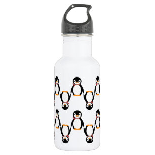 Cute Smiling Penguin met Scarf Waterfles