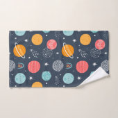 Cute Smiling Planet Pattern Bad Handdoek (Handdoek)