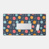 Cute Smiling Planet Pattern Bureaumat (Keyboard & Muis)