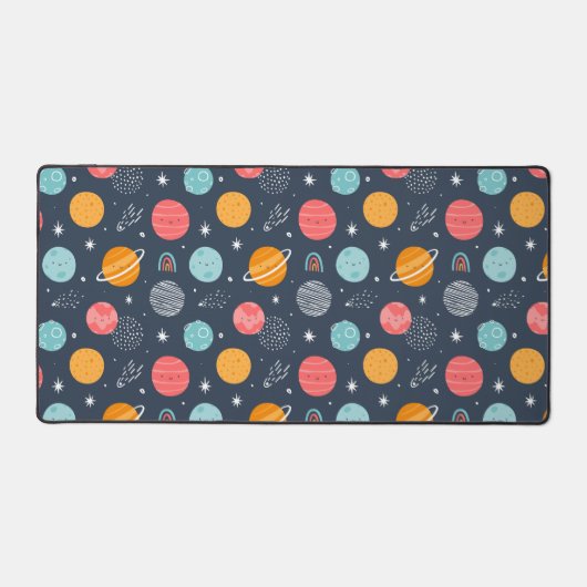 Cute Smiling Planet Pattern Bureaumat (Voorkant)