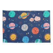 Cute Smiling Planet Pattern Kussensloop (Achterkant-Rechts)