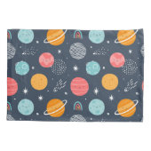 Cute Smiling Planet Pattern Kussensloop (Achterkant)