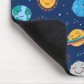 Cute Smiling Planet Pattern Muismat (Hoek)