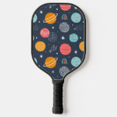 Cute Smiling Planet Pattern Pickleball Paddle (Achterkant)