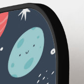Cute Smiling Planet Pattern Pickleball Paddle (Links Detail)