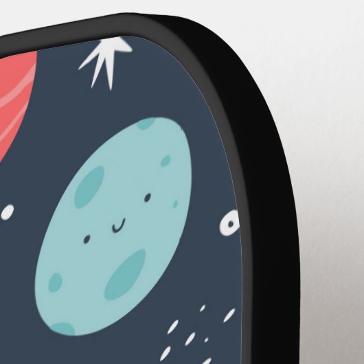 Cute Smiling Planet Pattern Pickleball Paddle (Links Detail)