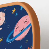 Cute Smiling Planet Pattern Pickleball Paddle (Links Detail)