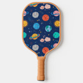 Cute Smiling Planet Pattern Pickleball Paddle (Achterkant)