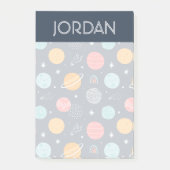 Cute Smiling Planet Pattern Post-it® Notes (Voorkant)