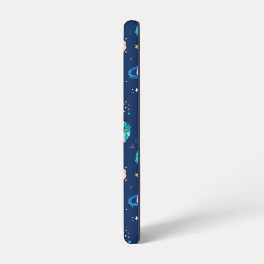 Cute Smiling Planet Pattern Samsung Galaxy Hoesje (Linkerkant)