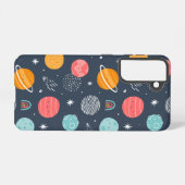 Cute Smiling Planet Pattern Samsung Galaxy Hoesje (Achterkant horizontaal)