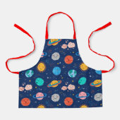 Cute Smiling Planet Pattern Schort (Voorkant)