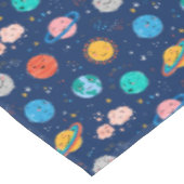 Cute Smiling Planet Pattern Tafelkleed (Gekanteld)