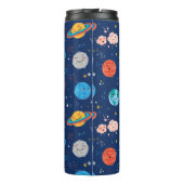 Cute Smiling Planet Pattern Thermosbeker (Achterkant)