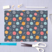 Cute Smiling Planet Pattern Tissuepapier (Craft)