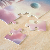 Cute Smiling Puppy Astronaut Jigsaw Puzzle Legpuzzel (Zijkant)