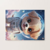 Cute Smiling Puppy Astronaut Jigsaw Puzzle Legpuzzel (Horizontaal)