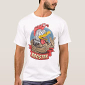 Cute smiling rooster or chicken with funny face t-shirt (Voorkant)