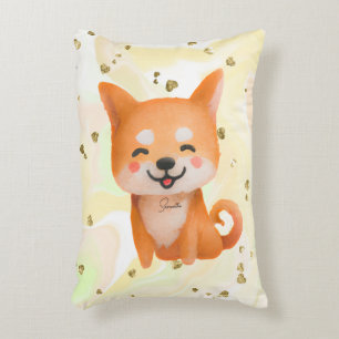Cute Smiling Shiba Inu Accent Kussen