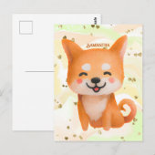Cute Smiling Shiba Inu Briefkaart (Voorkant / Achterkant)