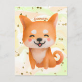 Cute Smiling Shiba Inu Briefkaart (Voorkant)
