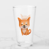 Cute Smiling Shiba Inu Glas (Voorkant)