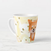 Cute Smiling Shiba Inu Latte Mok (Linkerhoek)